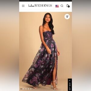 NWT Dark plum/black floral dress